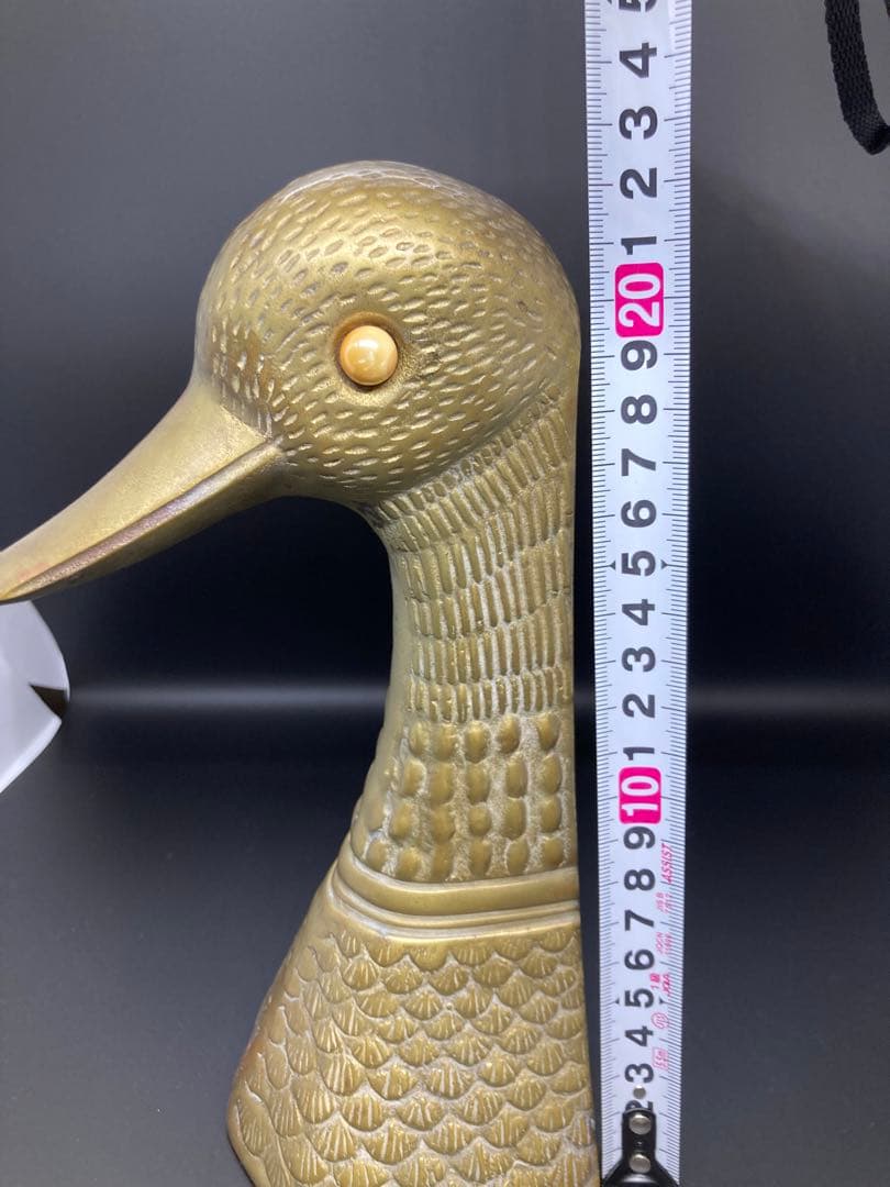 希少　ヴィンテージ　真鍮　ゴールド　ダックヘッドブックエンド