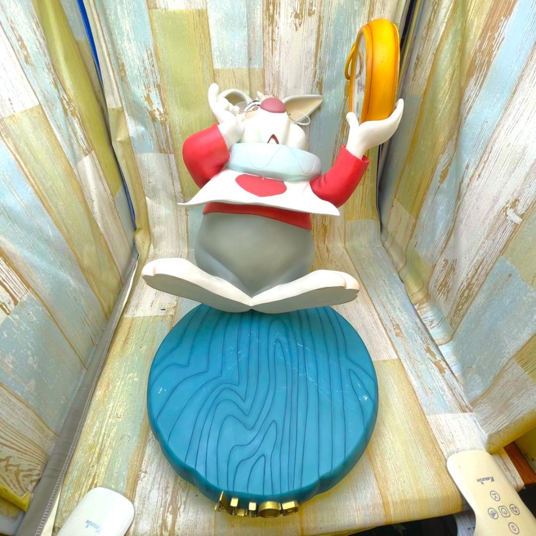 激レア★不思議の国のアリス 白うさぎ 兎 置き時計 ビッグフィギュア