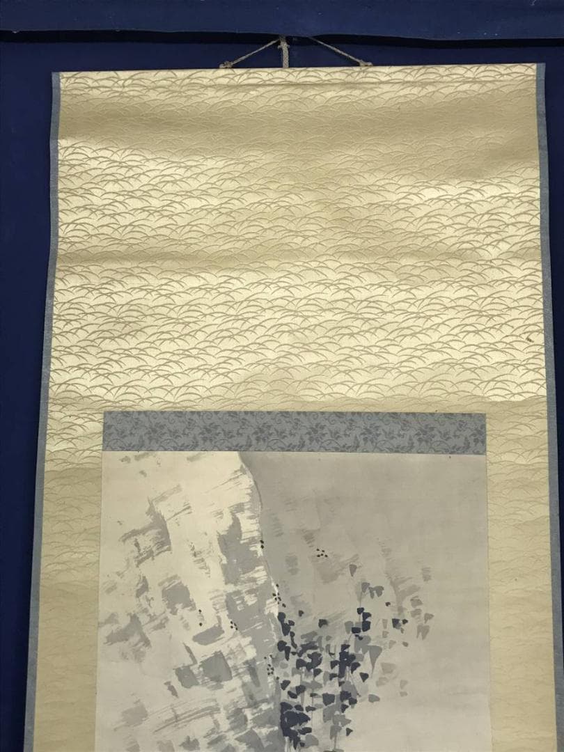 【真作】春林/朱達磨図/ダルマ図/人物図/掛軸/名家伝来/AC-383