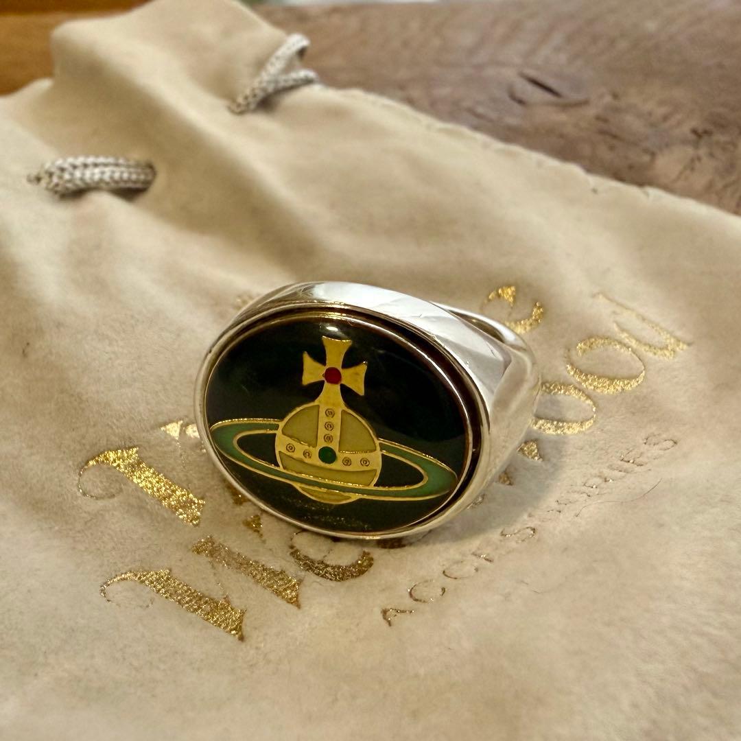 希少色/正規品 Vivienne Westwood エナメルボタンオーブリング