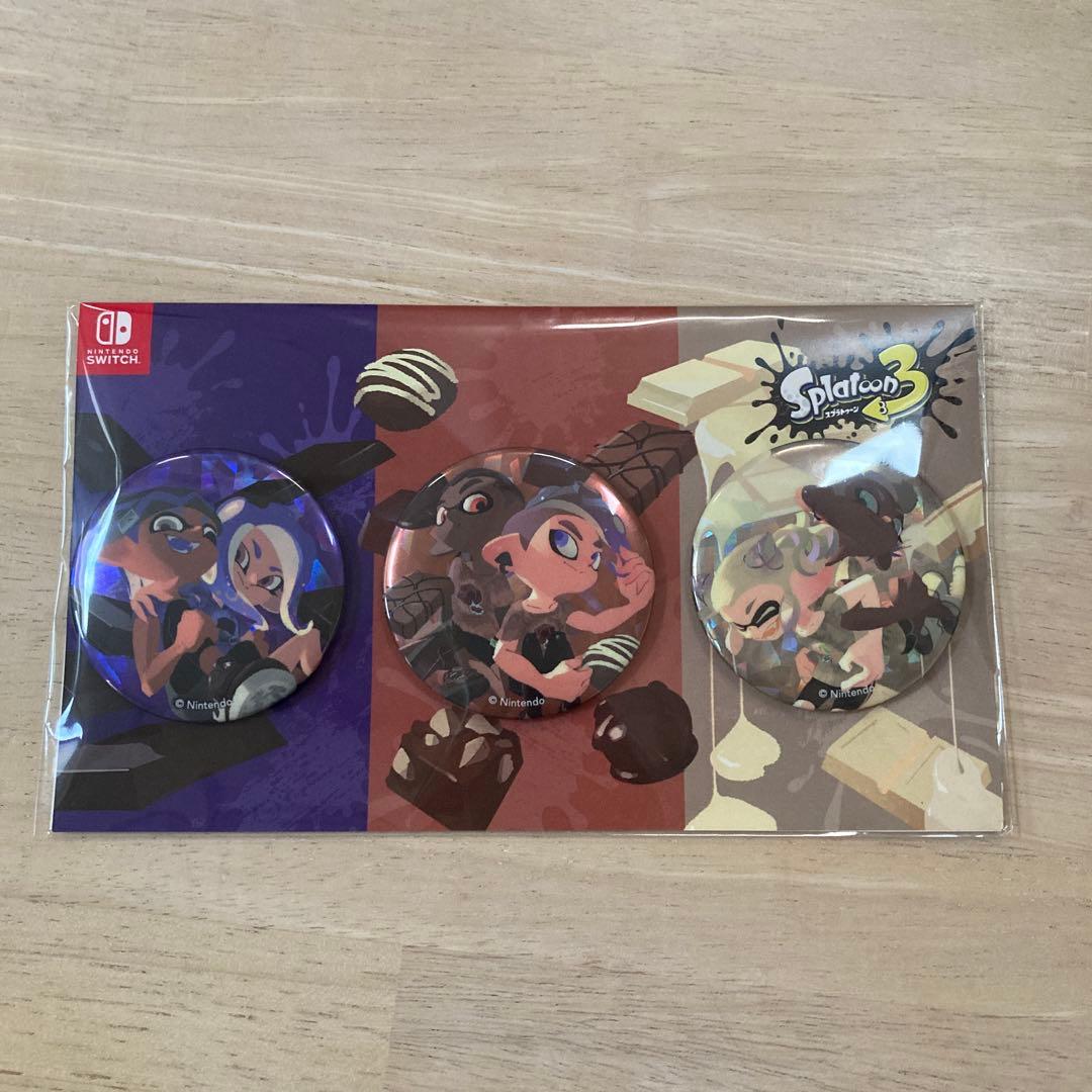 Splatoon 3 缶バッジ 3個セットチョコレートフェス