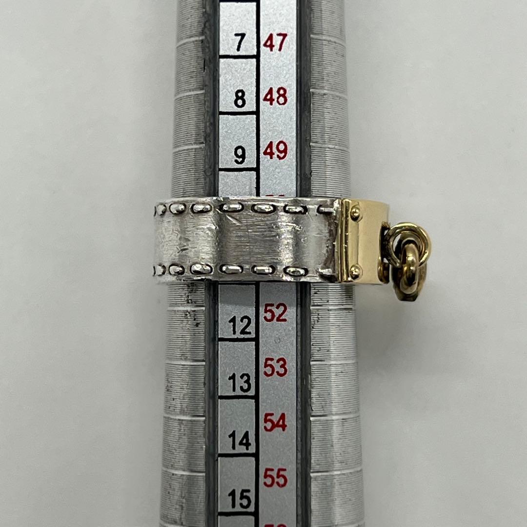 エルメス HERMES ケリー リング 表記サイズ51 SV YG コンビ