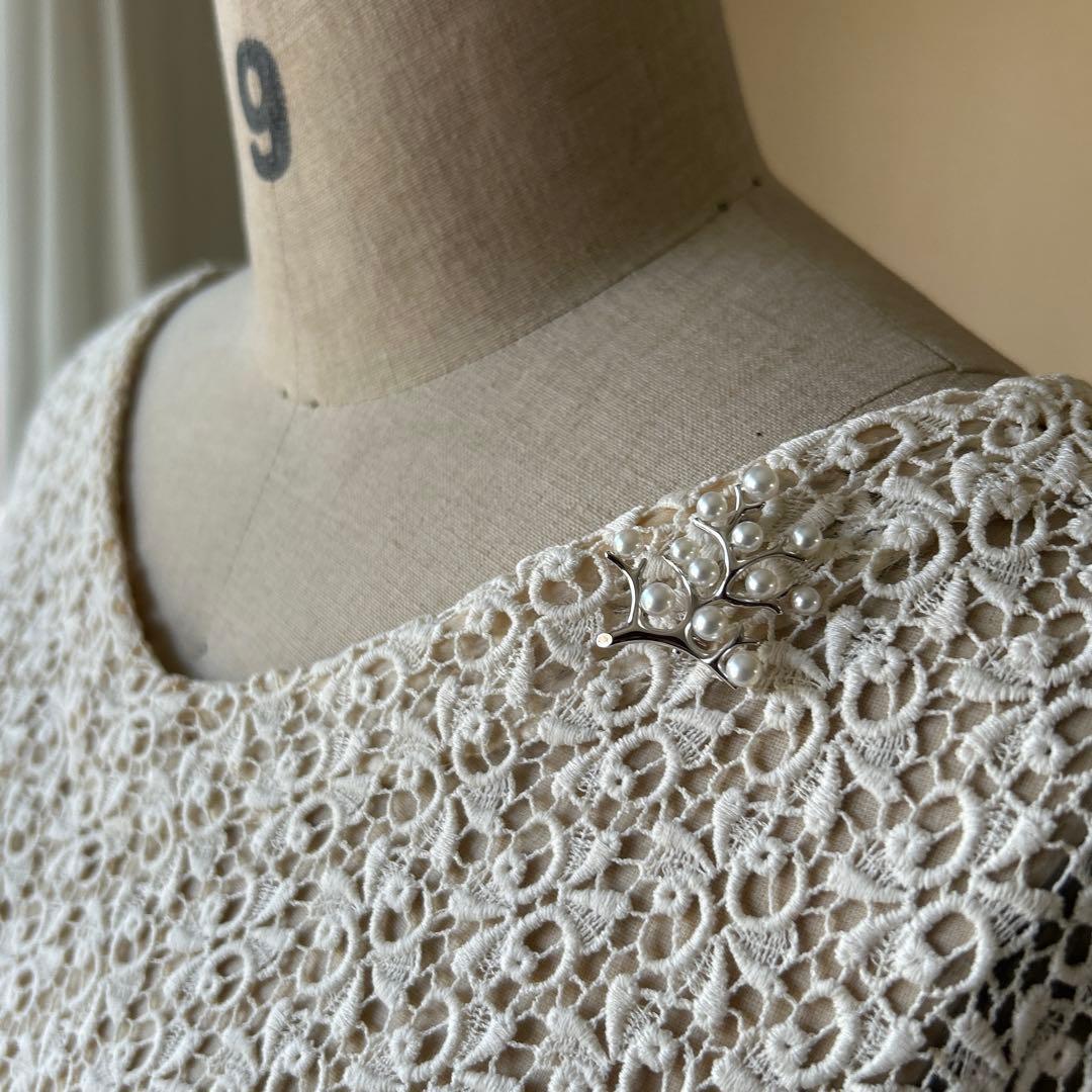 MIKIMOTO 幸福の木ブローチSサイズ silverベビーあこや