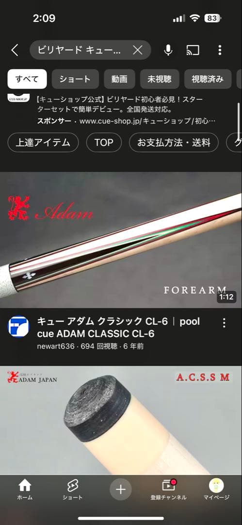 A*k様 ビリヤード キュー アダム ？ SUPER Pro スーパープロ オー