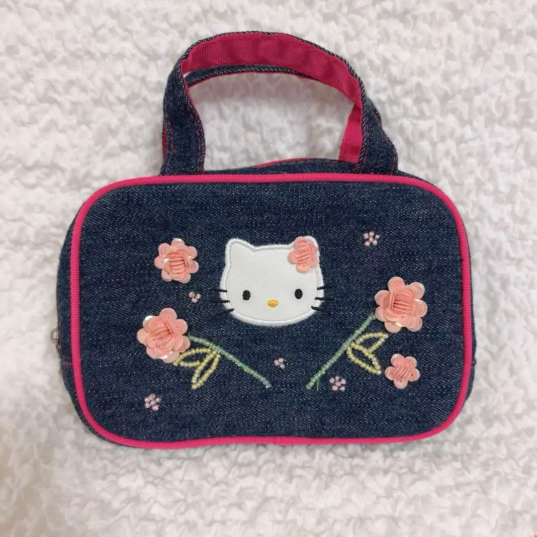 希少　ハローキティ　キティちゃん　サンリオ　デニム　手帳　ケース　ポーチ　未使用