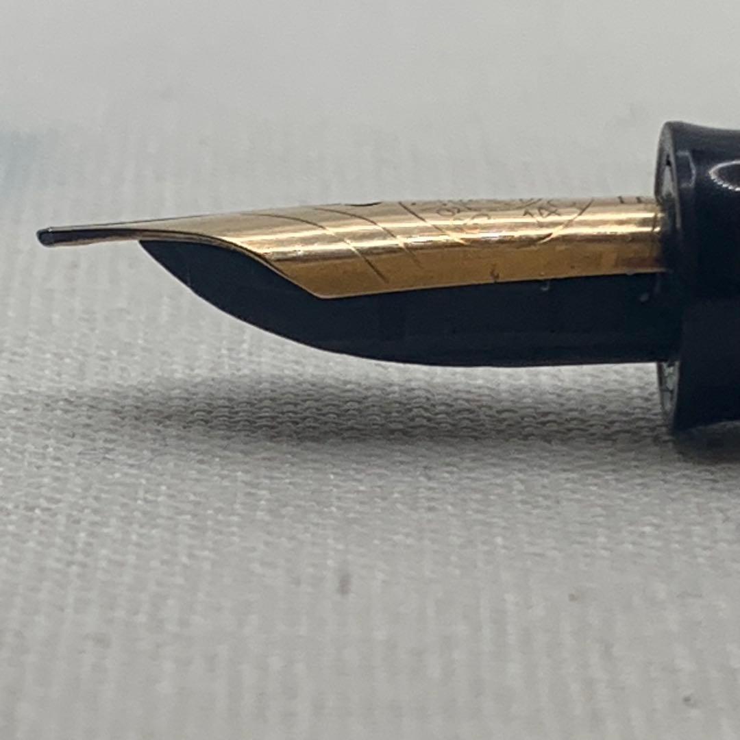 ペリカン　400NN M&K 茶縞 万年筆 14C 字幅EF（極細字）