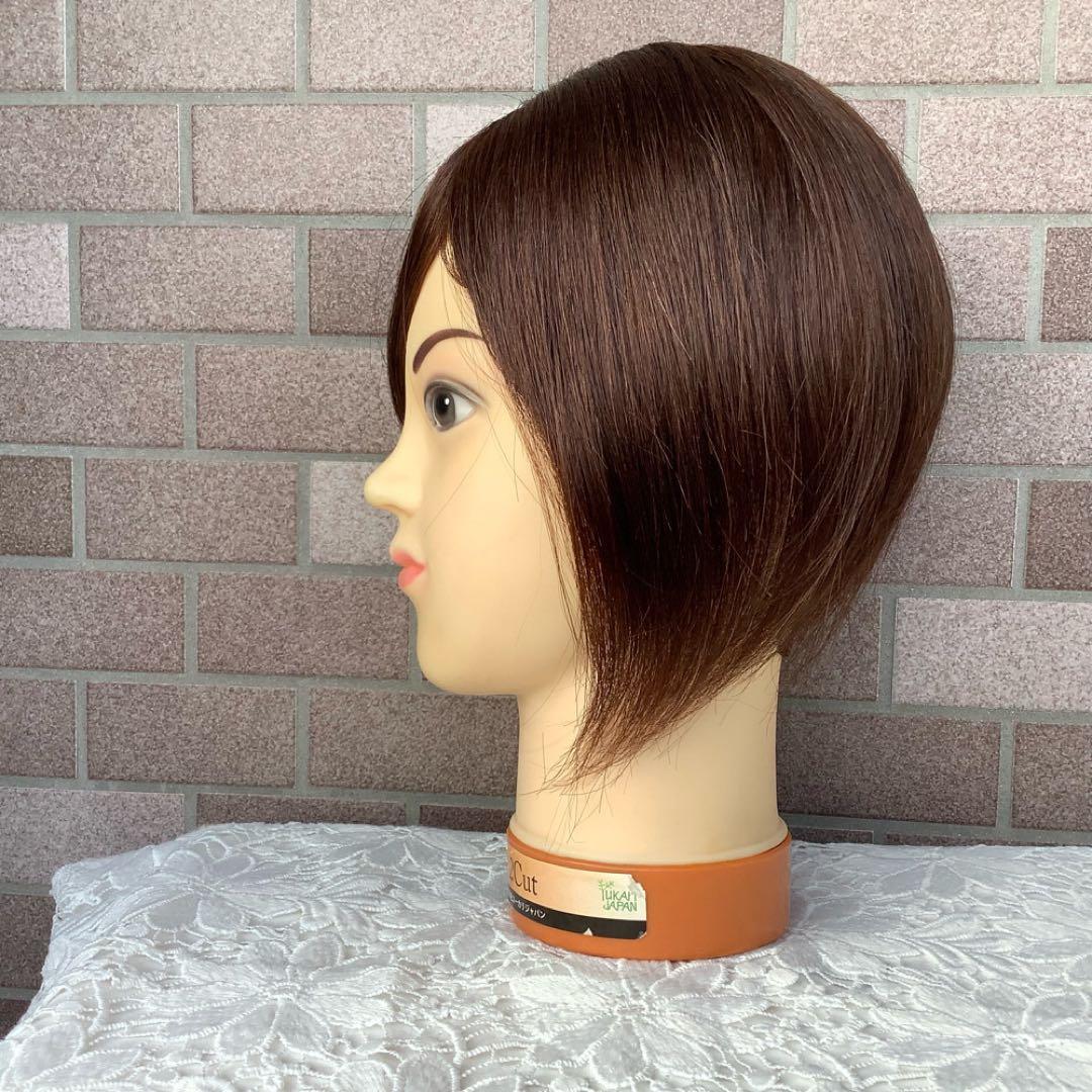 人毛100%総手植え 医療用 部分ウィッ￼グ 茶黒ヘアピース ダークブラウン小顔