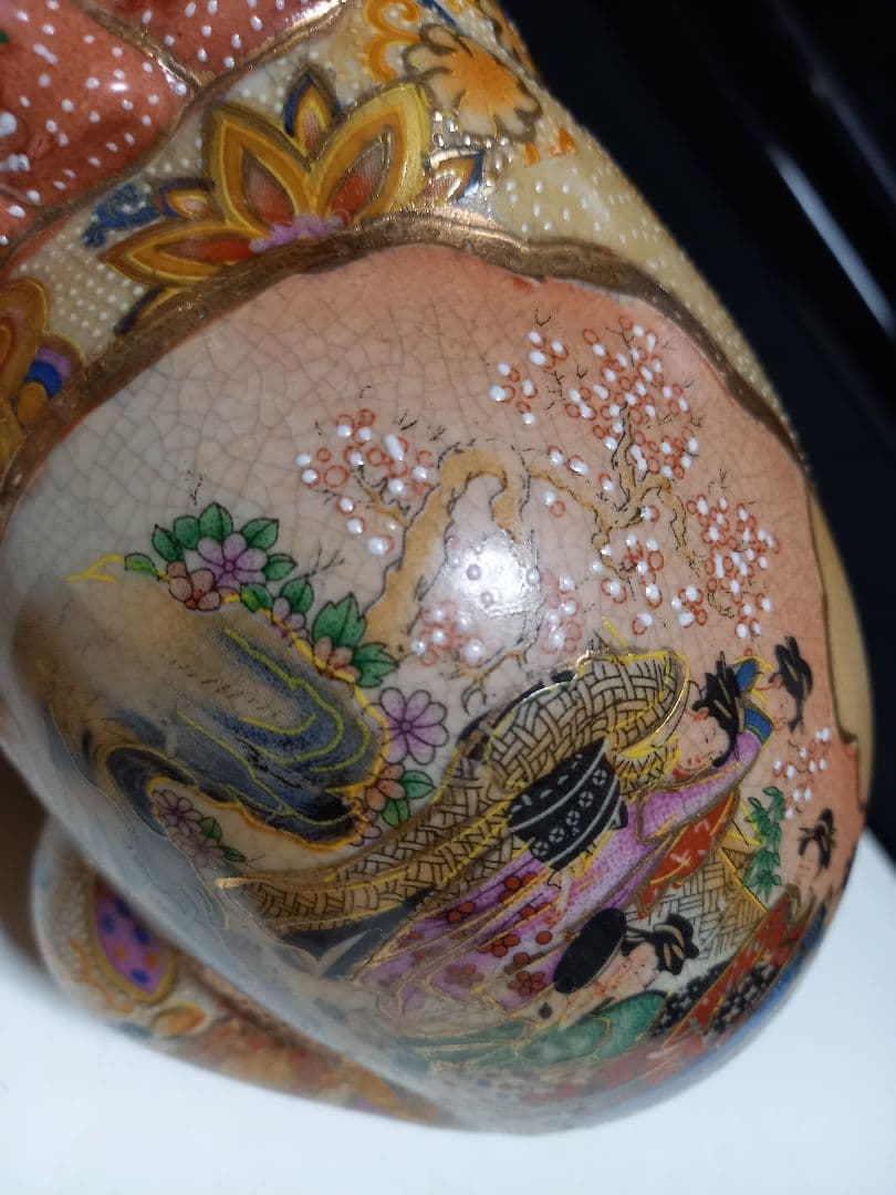 薩摩焼 眠り猫 浮世絵 美人画 古美色 大き目 サイズ 美品 - メルカリ