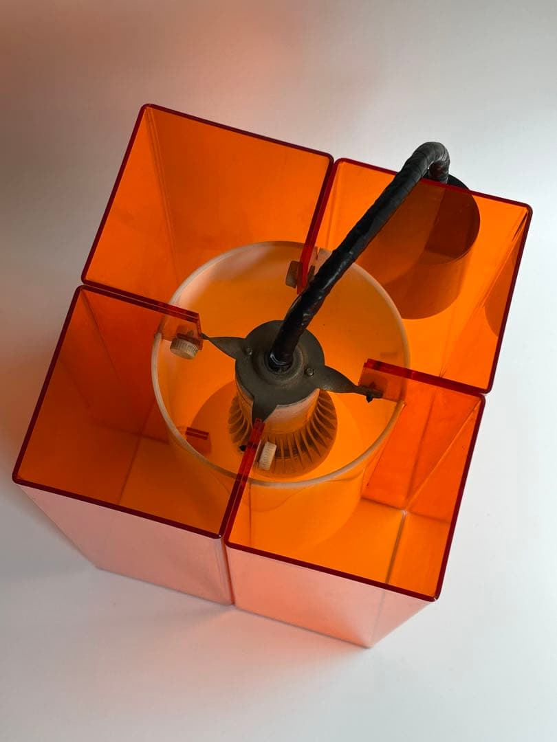 ヴィンテージ アクリル オレンジ ペンダントライト ナショナル 照明