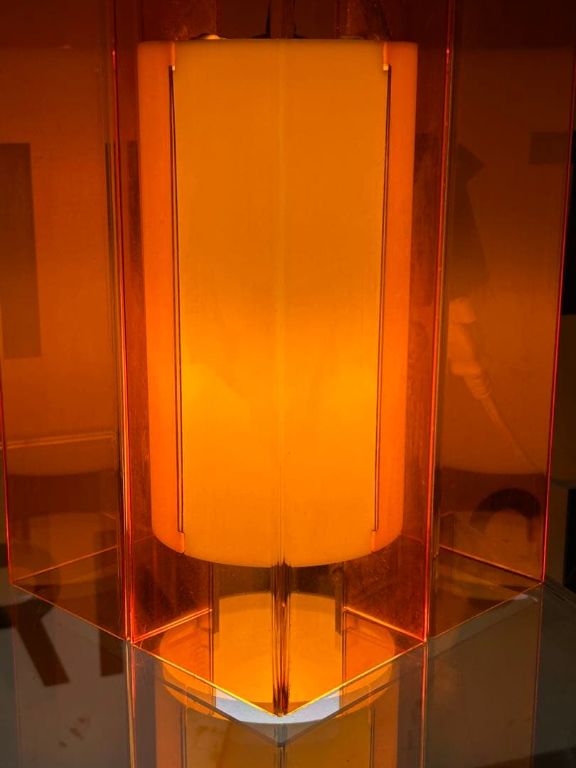 ヴィンテージ アクリル オレンジ ペンダントライト ナショナル 照明