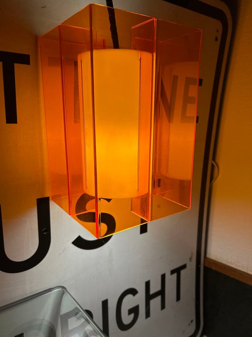 ヴィンテージ アクリル オレンジ ペンダントライト ナショナル 照明