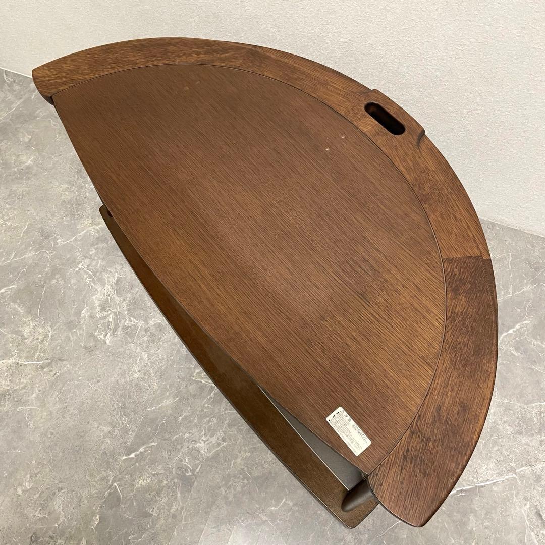 カリモク TVボード QUシリーズ 半円形 コーナー型 ガラス棚 廃盤品