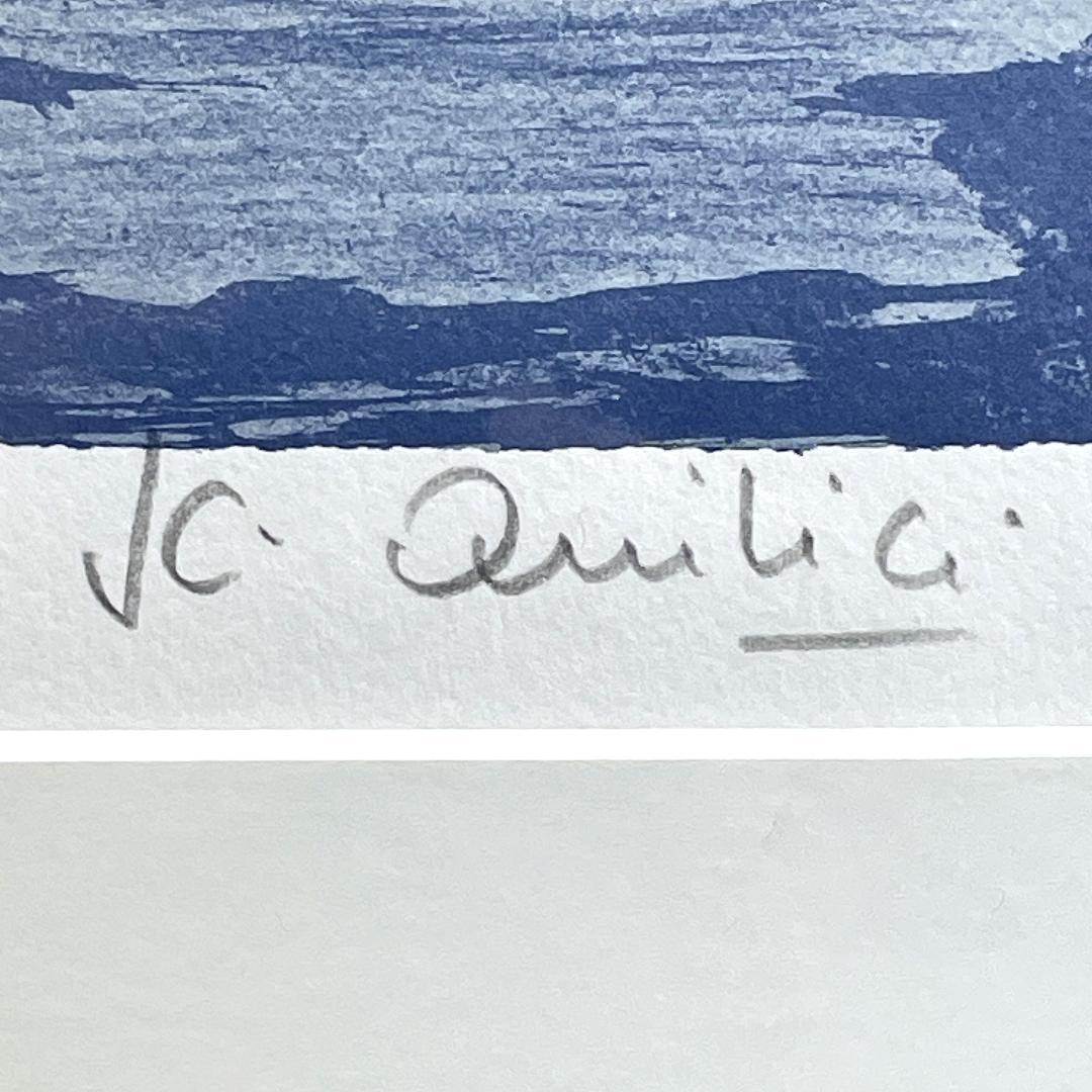 ジャン・クロード・キリチ『サントロペの港』大判 リトグラフ 真作