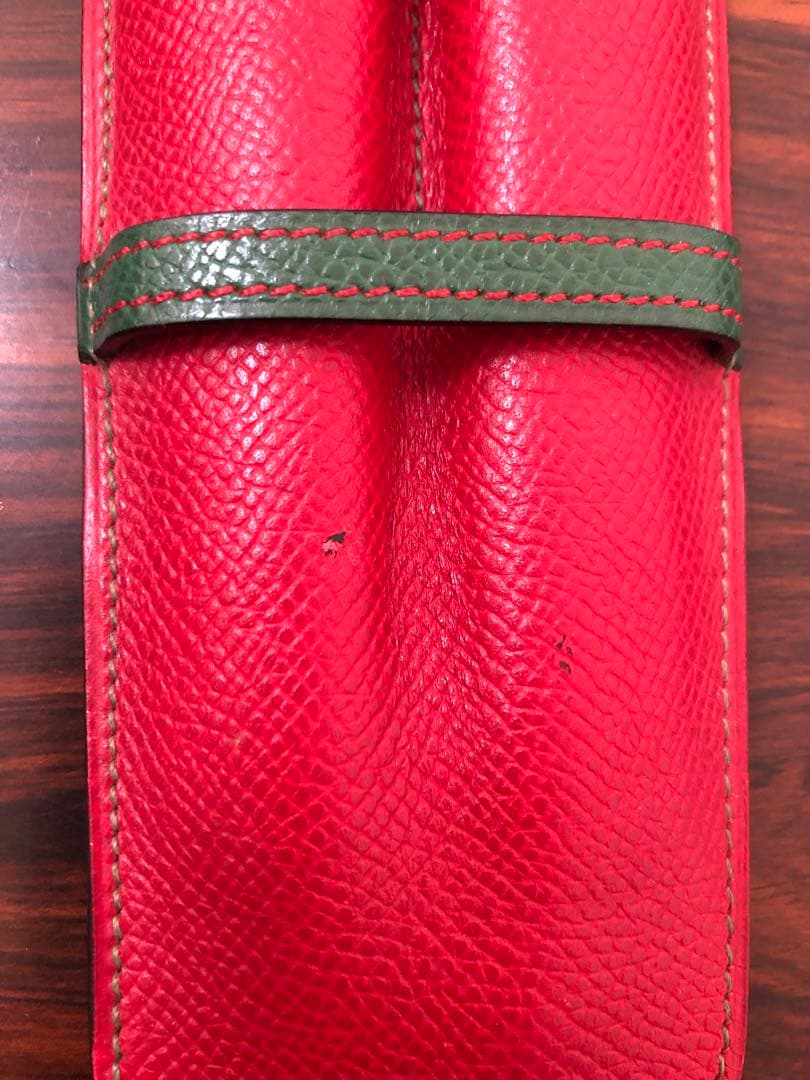 HERMES/エルメス 型押しレザー ペンケース