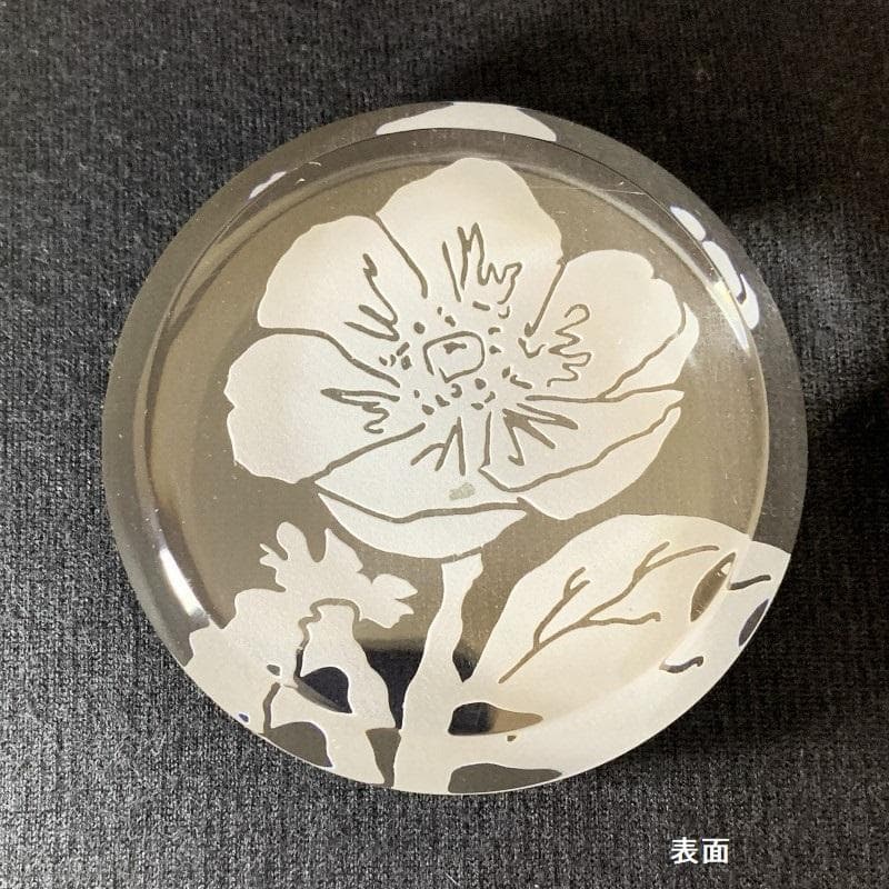 バカラ　Baccarat 花のクリスタル ペーパーウェイト バカラ Baccarat フラワー ドーム型 ミルフィオリ ペーパーウェイト