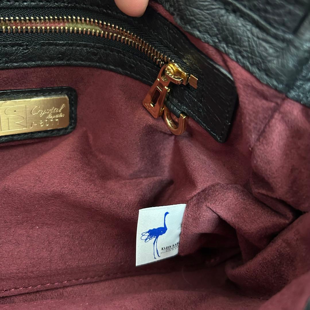 極美品 Crystal Reptiles パーティーバッグ ハンドバッグ 本革製