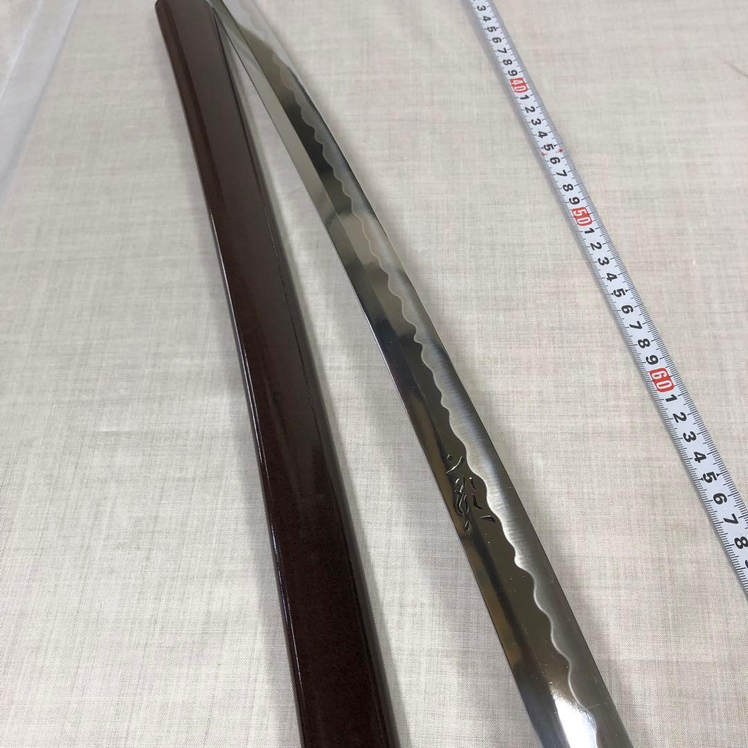 模造刀、美品　龍に梵字 茶色の柄 90cm