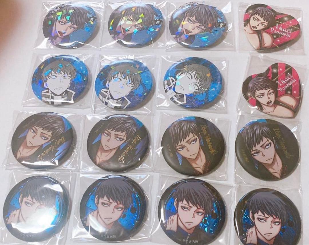 桃源暗鬼 矢颪碇 メタリック缶バッジ ハート缶バッジ ホログラム缶バッジ