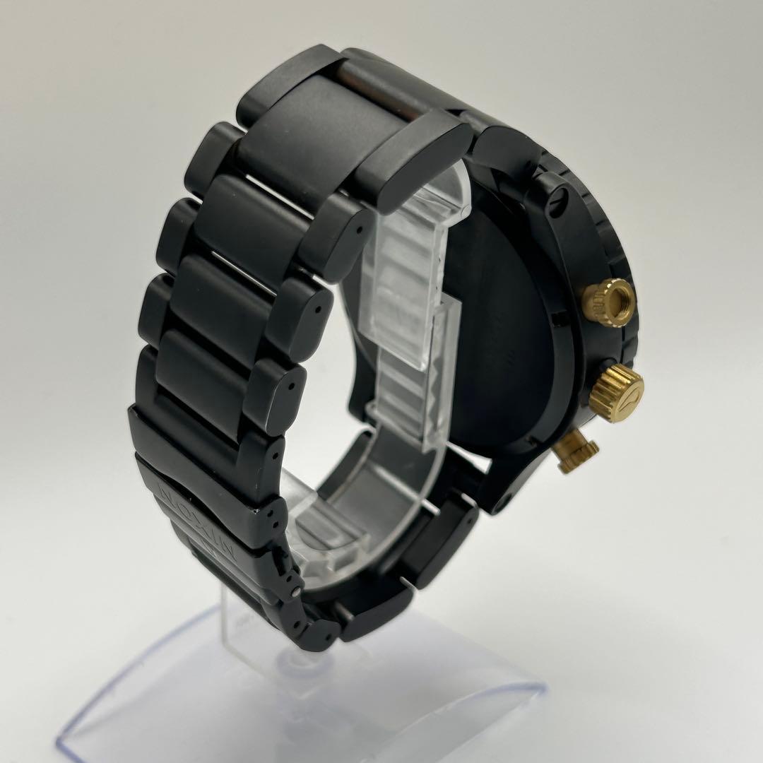 NIXON クロノグラフ 腕時計 ブラック/ゴールド