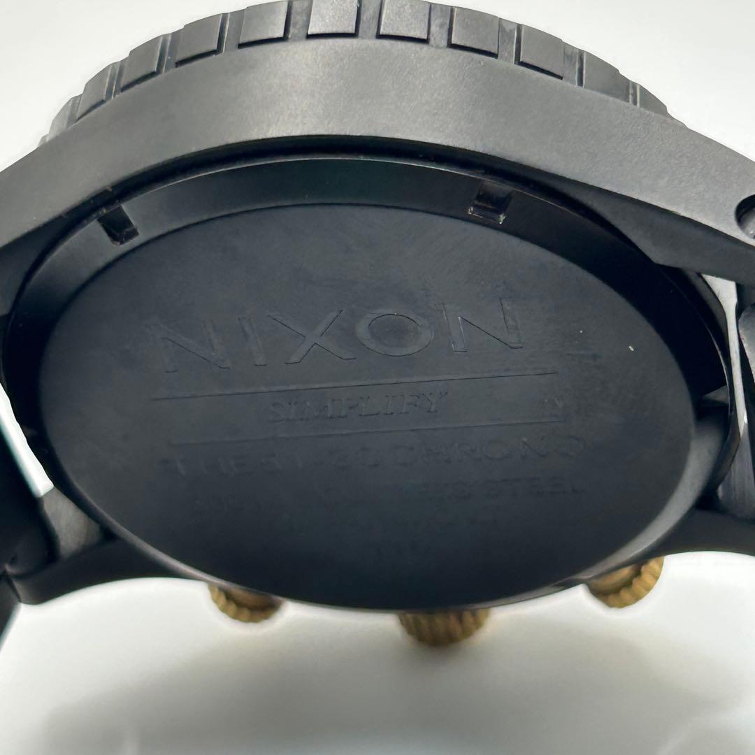 NIXON クロノグラフ 腕時計 ブラック/ゴールド