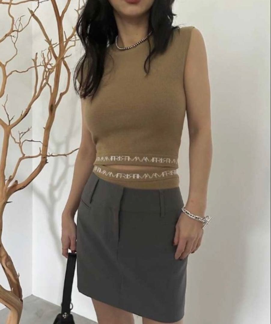 【Ameri Vintage】MEDI LOGO KNIT SET UP