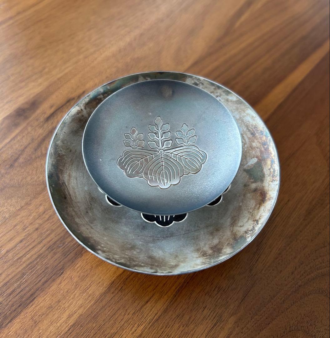 銀杯 農林内臣 贈 銀盃 純銀 SILVER 1000 造幣局 国旗 おまけ付き