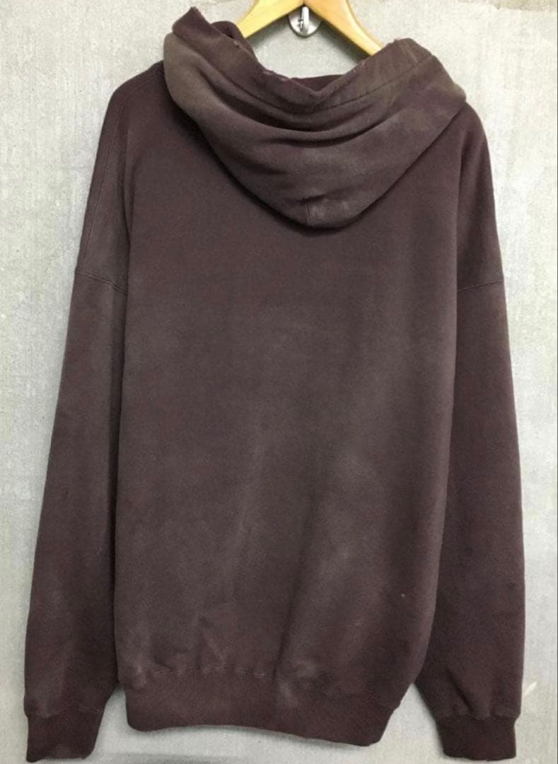 カミヤ 25ss M 新同タグ付き フェード ダメージ加工 スウェット パーカー