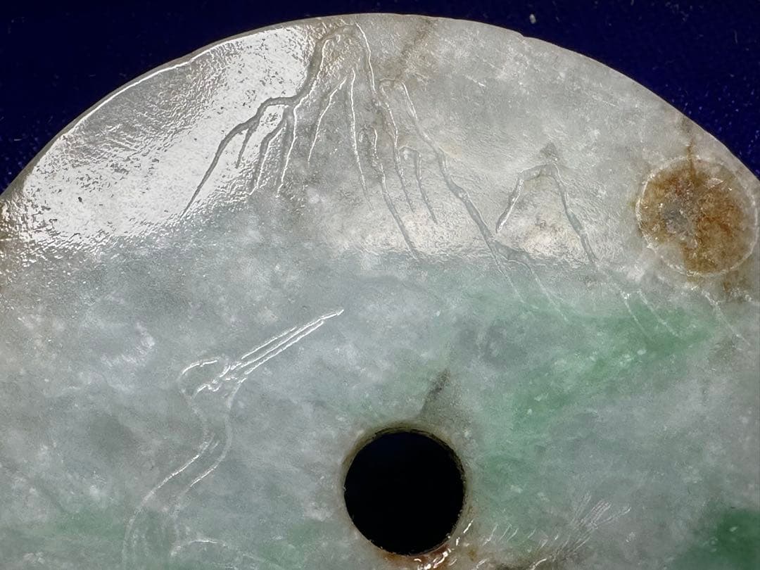 中国美術 翡翠 ループタイ 根付 天然素材 アンティーク 和彫 置物 骨董