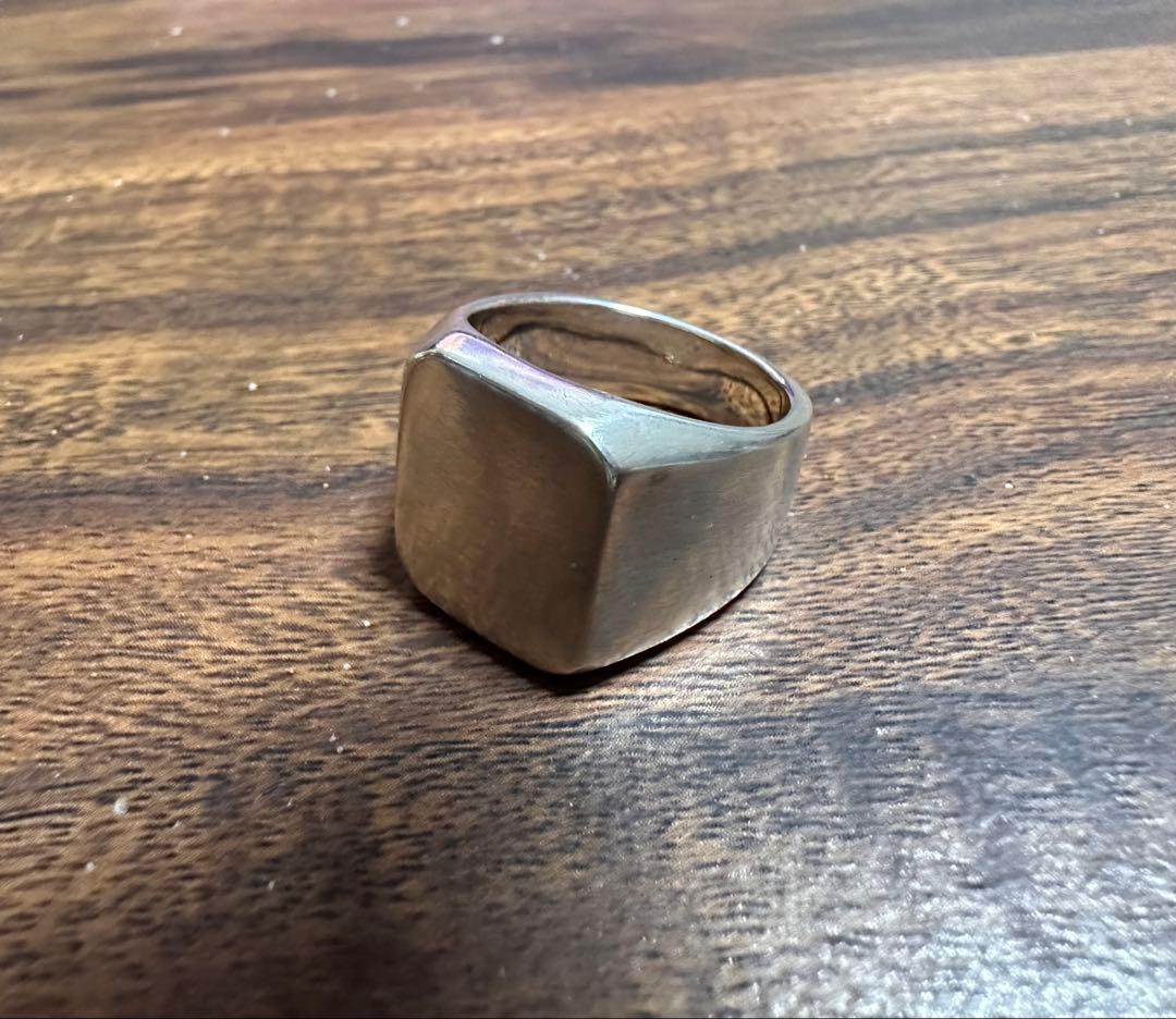 シルバー925/印台リング/シグネットリング/重厚/22号/美品