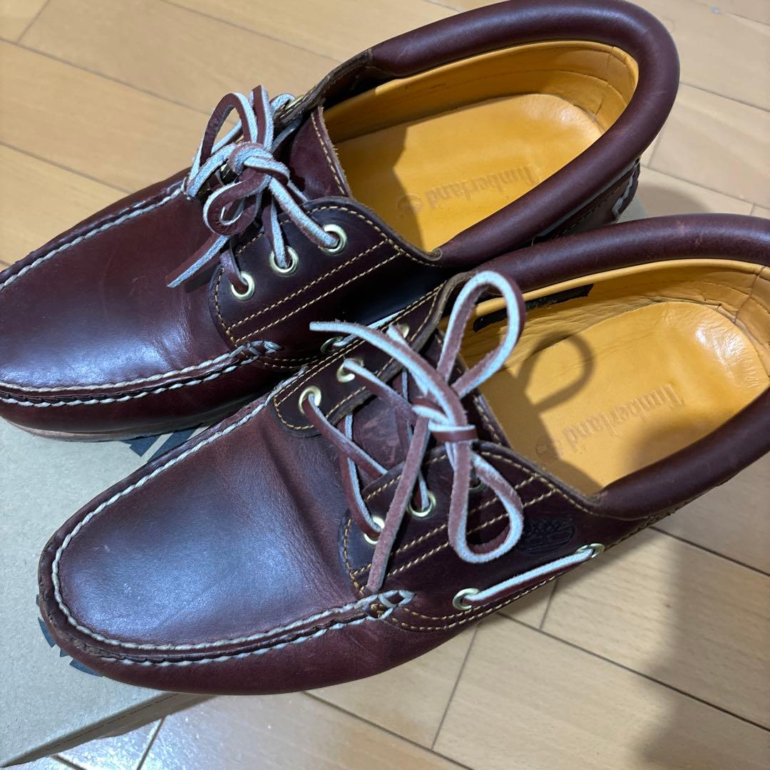 ティンバーランド　3eye バーガンディ　モカシン デッキシューズ