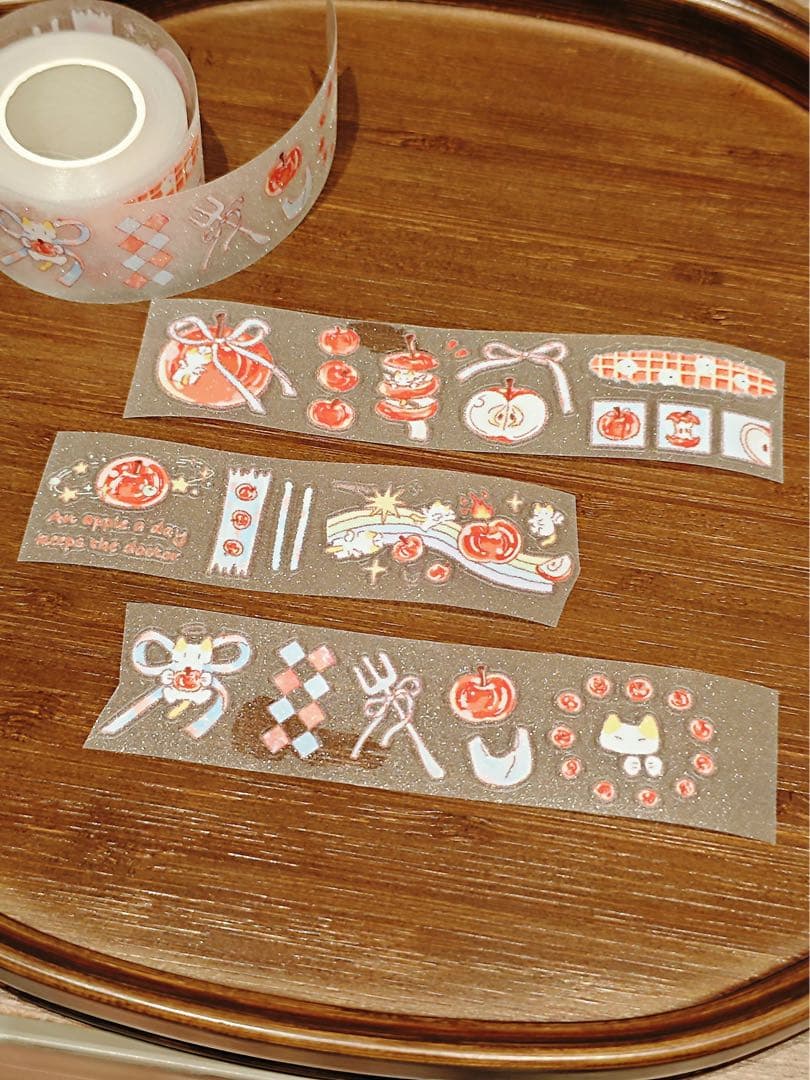 海外マスキングテープ巻売り 苹果世界ねこ アニマル 人物マスキング