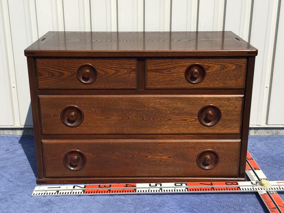 55万相当 高級民芸家具 北海道家具 国産ニレ材使用 遊木民 チェスト 北欧