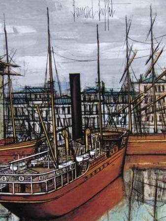 ベルナール・ビュッフェ「La Rochelle」希少画集の額装画