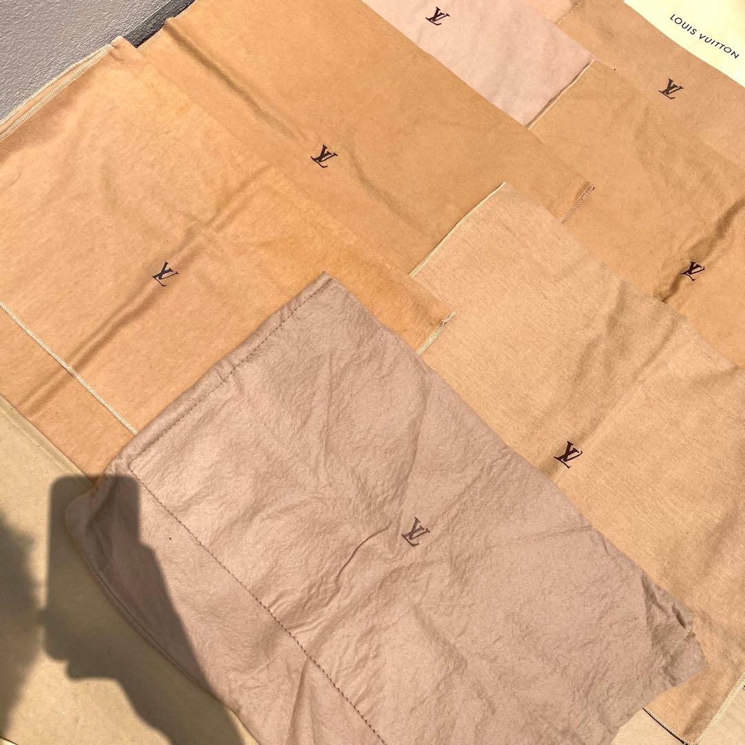 ルイヴィトン LVロゴ ショッパー 保存袋 巾着 ブラウン 大量まとめ 50