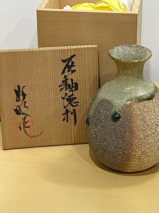泥裏珠光 初代 斎藤陶斎（三郎）】白磁壺 共箱 花器 花瓶 飾壺 骨董 古