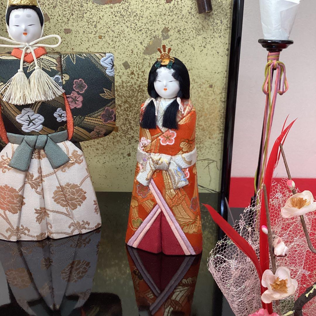 木目込人形飾り　立雛　春かすみ