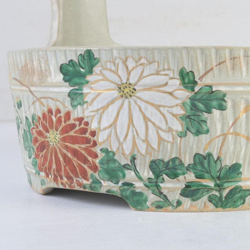 茶道具 陶斉作 色絵 花草文 手桶鉢 N 9817 - メルカリ