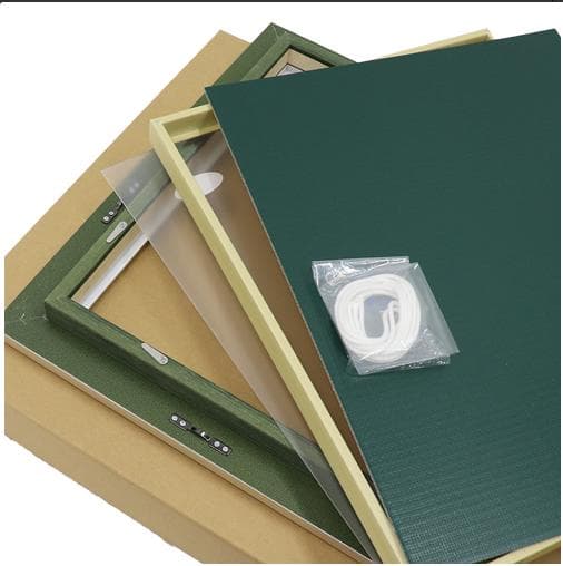 アクリル画　原画　「クリスマスヴィレッジ01」額縁付き　F4サイズ　風景画