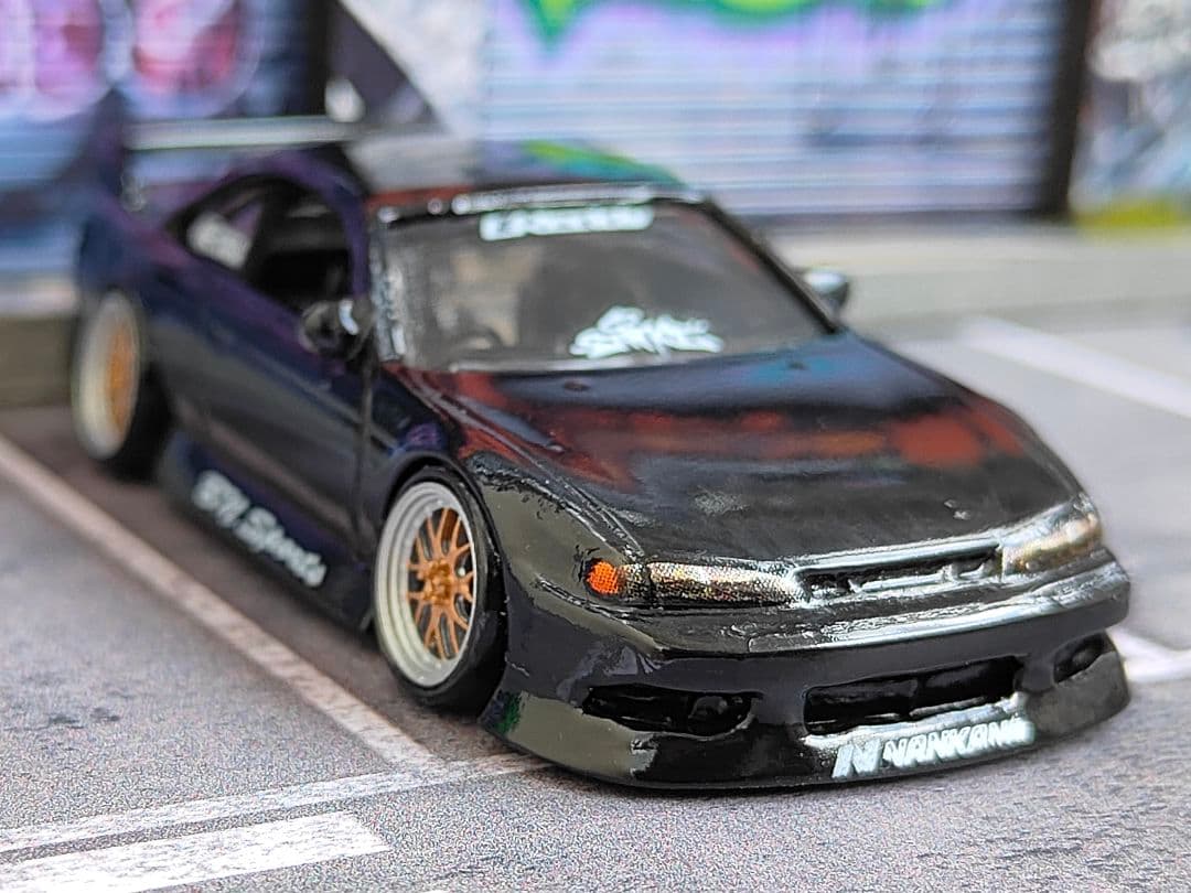 ホットウィールカスタム 日産 S14 シルビア フルエアロ前☆深リム