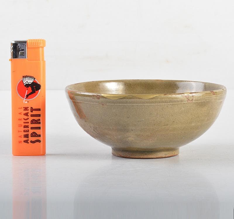 中国 越州窯青磁 茶碗 鉢 金継ぎ直し 時代箱 V R4867