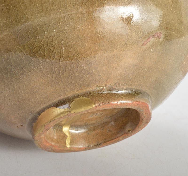 中国 越州窯青磁 茶碗 鉢 金継ぎ直し 時代箱 V R4867