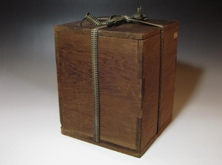 中国清時代 新渡青花雲龍図 水指 木箱付直径20㎝ トサエ東な7-1011☆2F