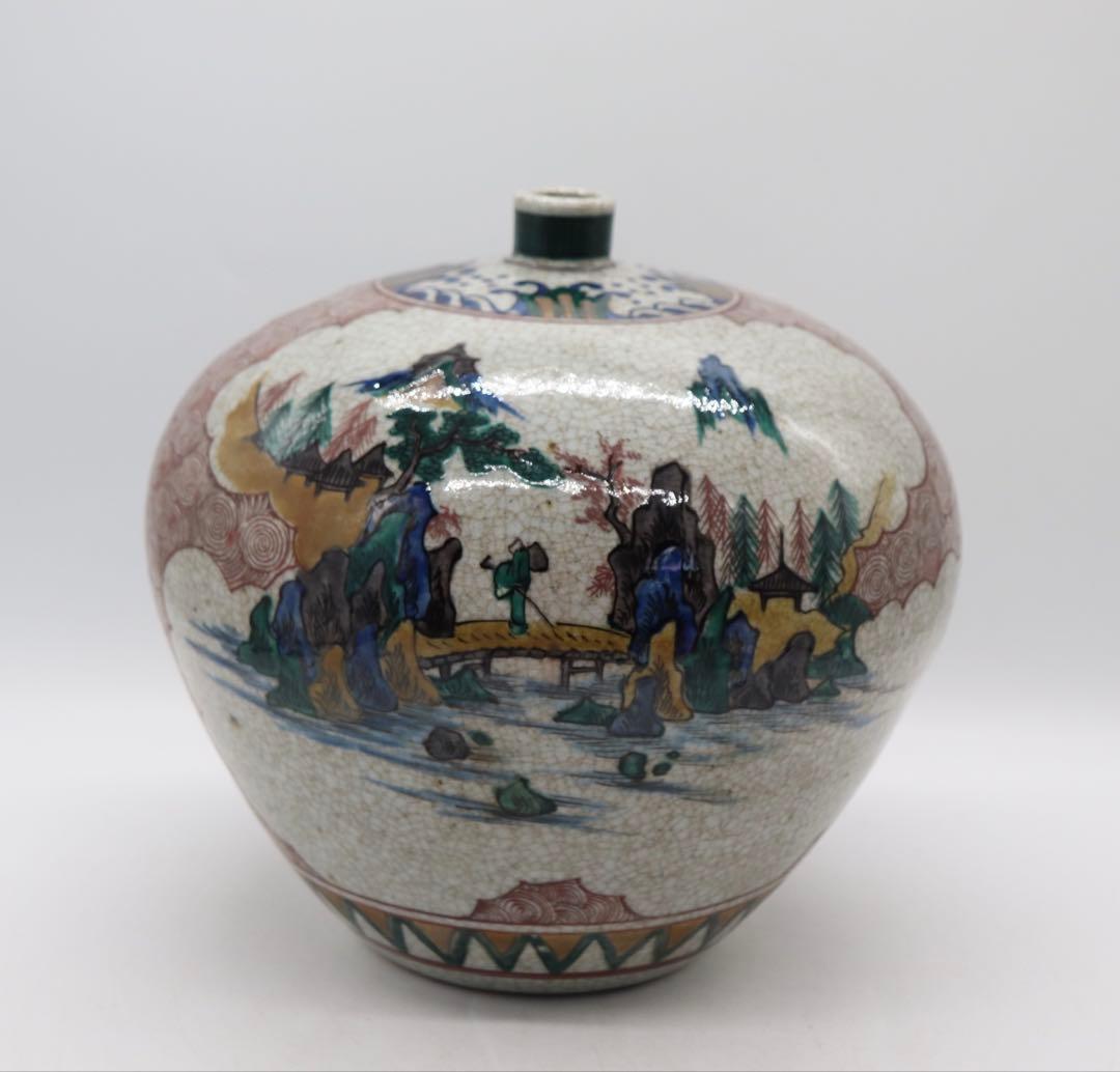 時代 九谷焼 瓶 古九谷 送料込み250205