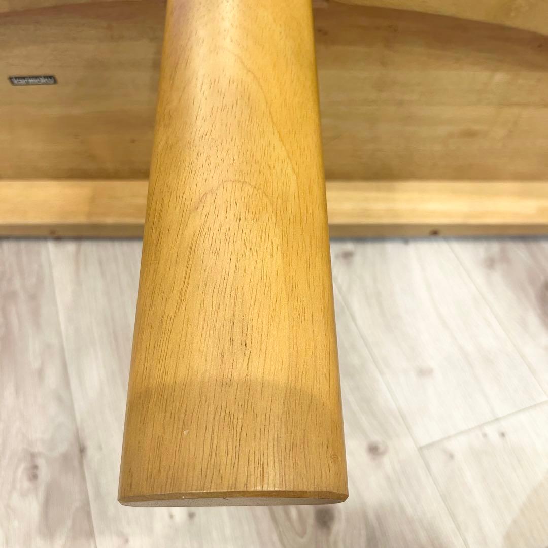 karimoku カリモク 変形 テーブル 半円 ローテーブル 3本脚 テーブル