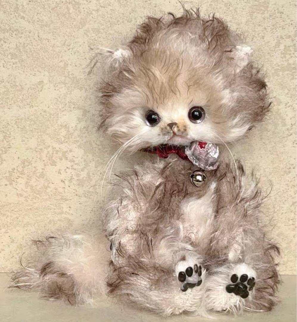 愛おしい猫ちゃん アーティストベア 海外作家様 ハンドメイド ぬいぐるみ 愛おしい猫ちゃん アーティストベア 海外作家様 ハンドメイド ぬいぐるみ