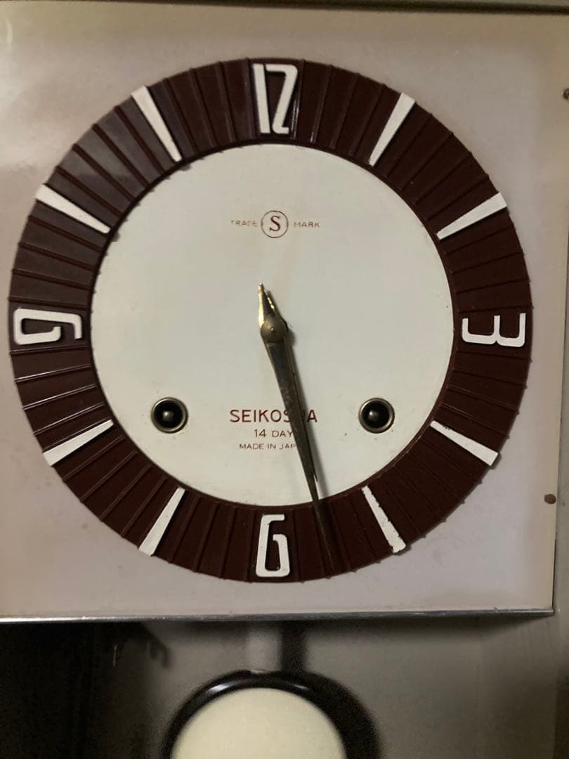SEIKOSHA アンティーク柱時計14日巻 昭和レトロ 稼働中