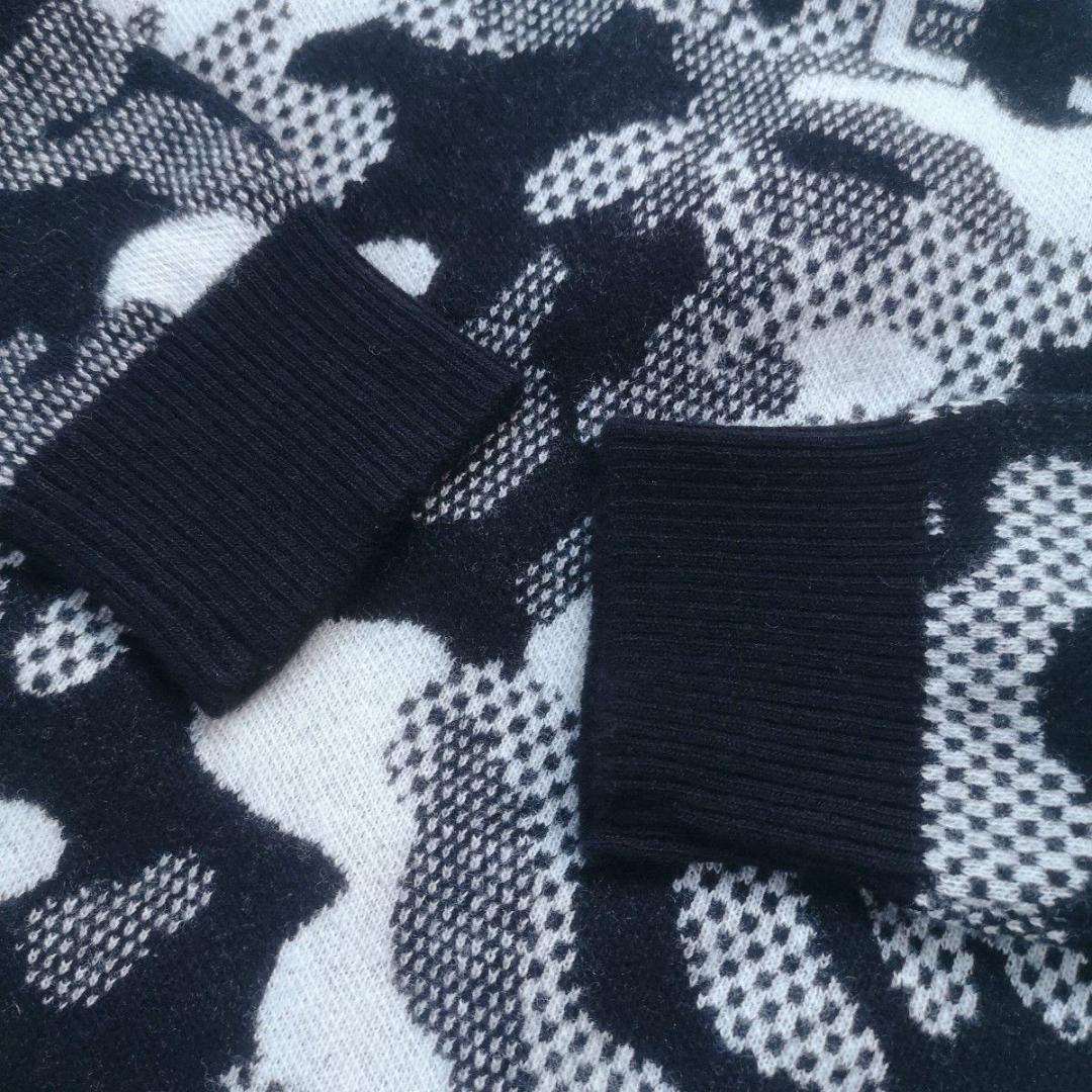 ハルるん様！パーリーゲイツ　ブラックカモフラニット　カシミヤ混　上田桃子プロ着用