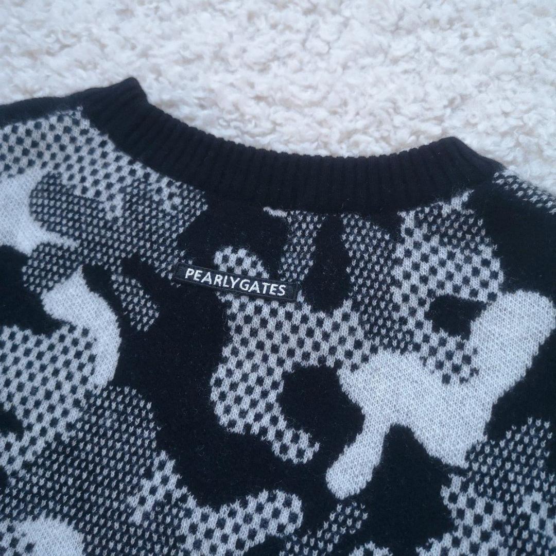 ハルるん様！パーリーゲイツ　ブラックカモフラニット　カシミヤ混　上田桃子プロ着用