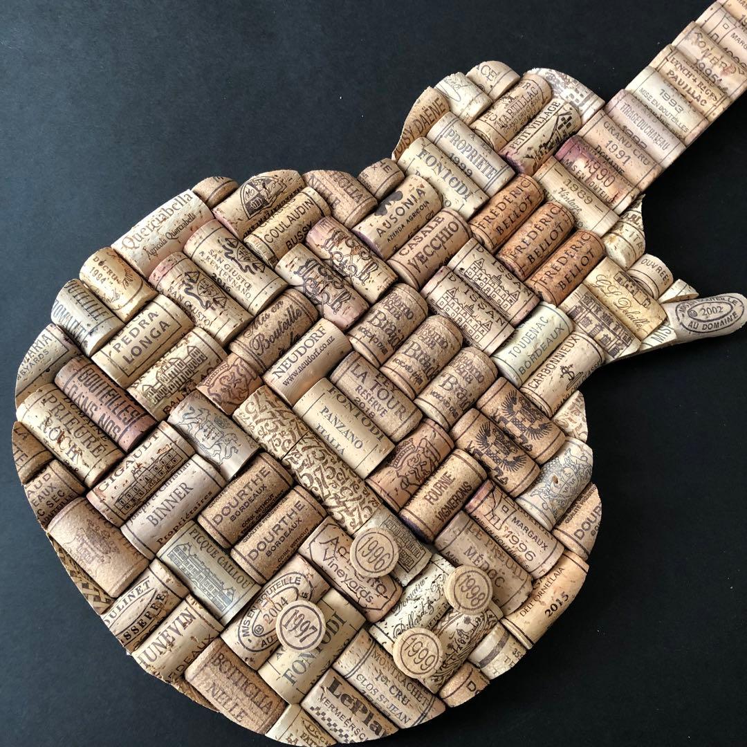 ワインコルク コルクアート エレキギター ハンドメイド インテリア