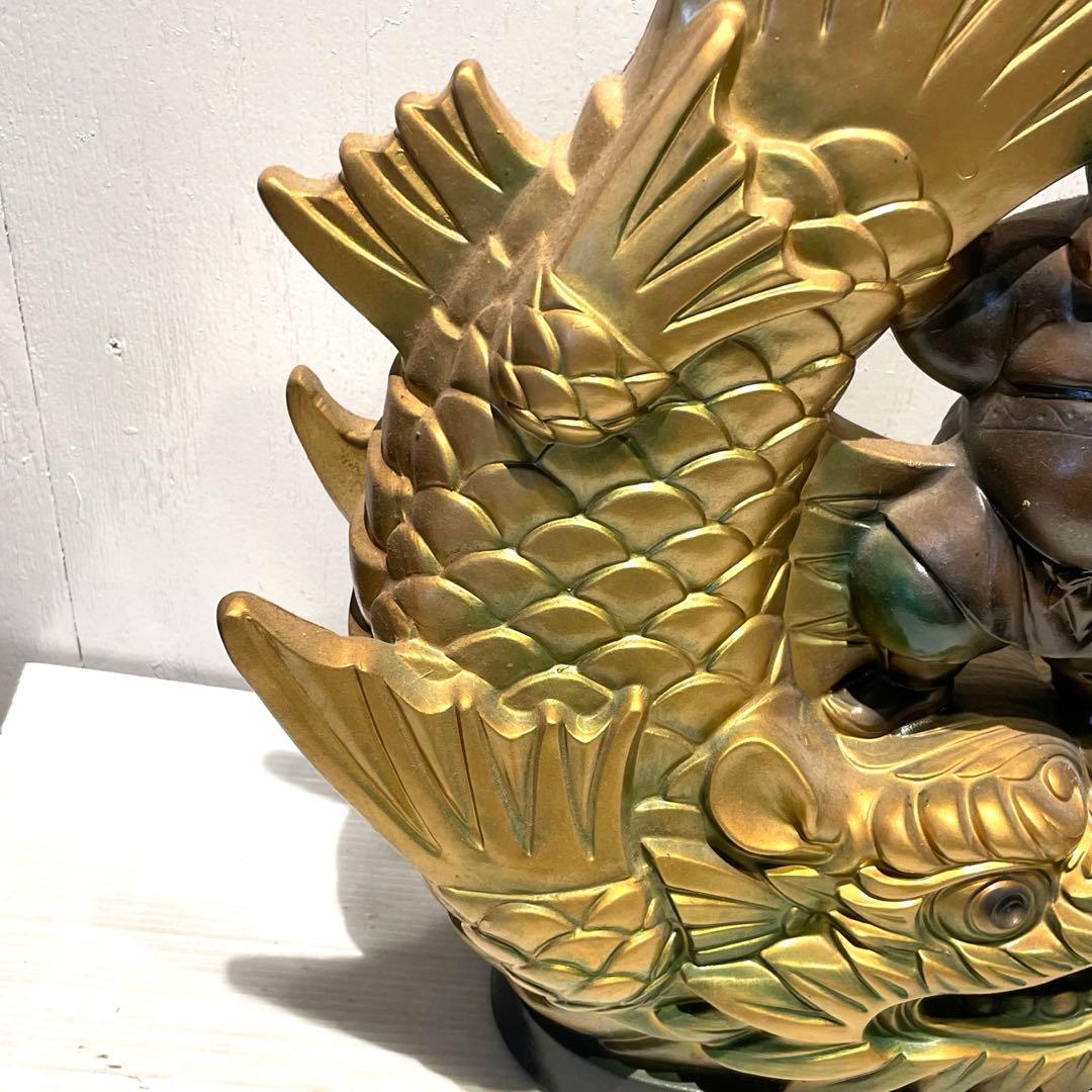 金のしゃちほこ 恵比寿大黒 しゃちほこ 縁起物 陶器 珍品 置物 昭和